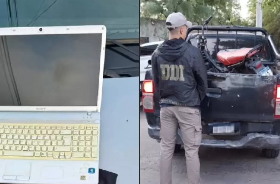 SECUESTRAN UNA MOTO ADULTERADA Y UNA NOTEBOOK
