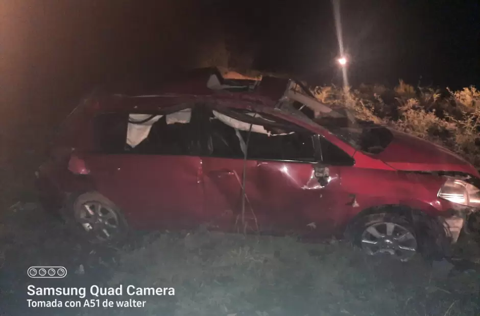 Accidente en la Ruta Provincial N20 venían conduciendo desde la Rioja y volcaron