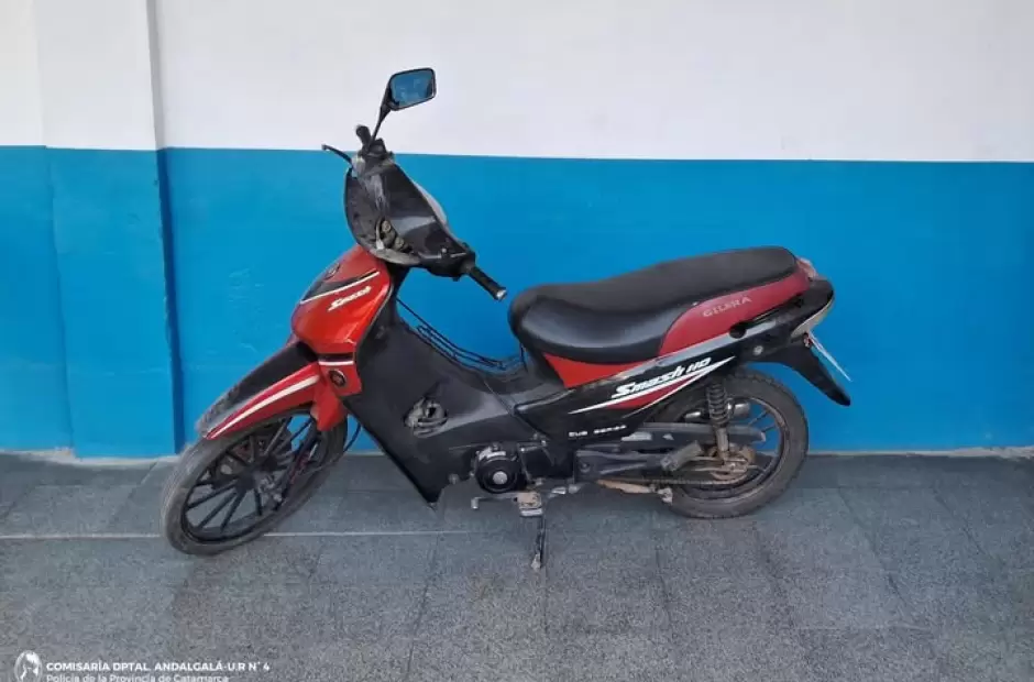 Recuperan moto sustraída